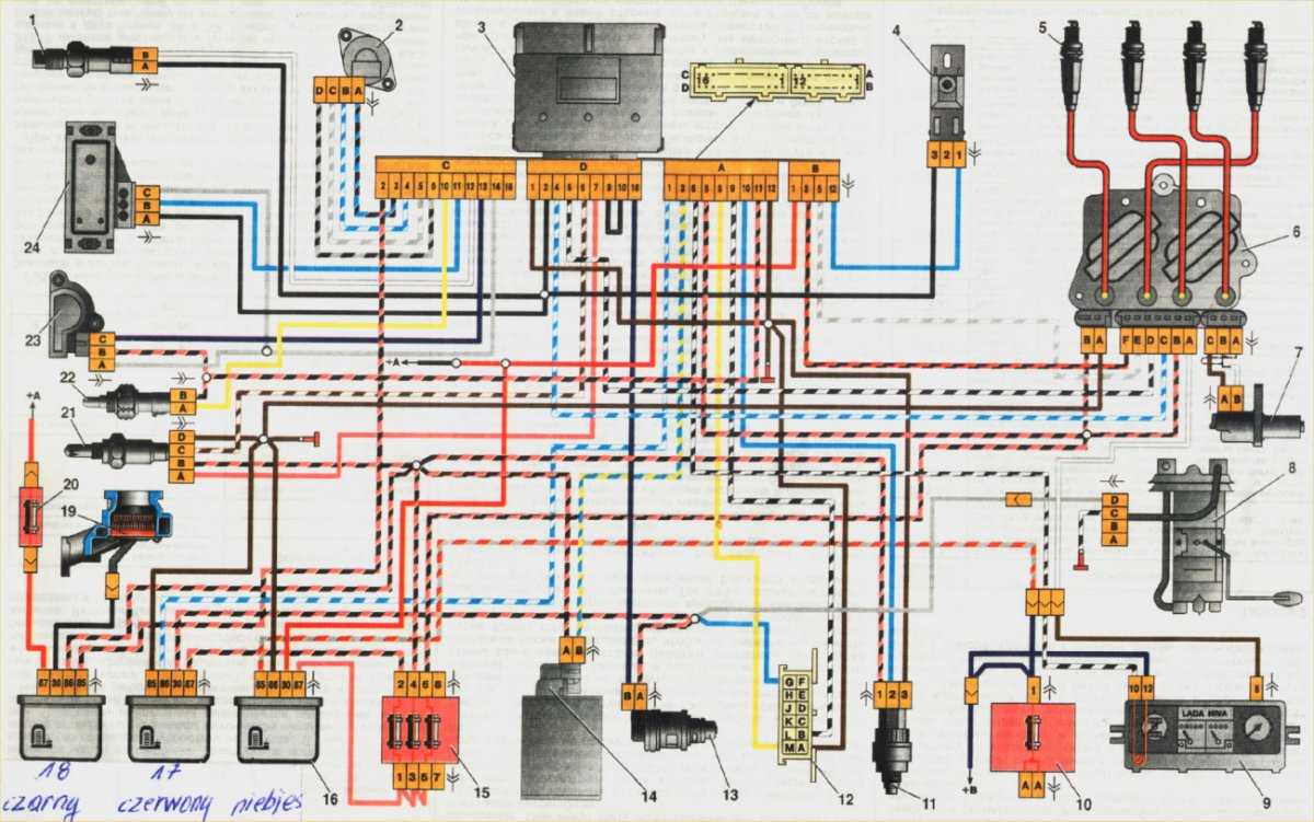 Схема проводки ваз 2112 16